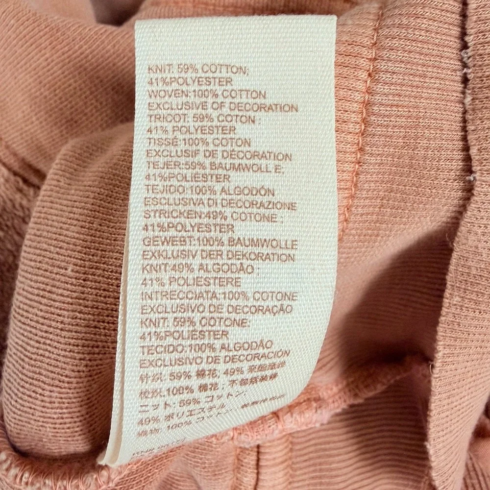 Free People Piper Pieced Crop Pullover Hoodie Mango XS Boho Casual Cozy Soft Fit
